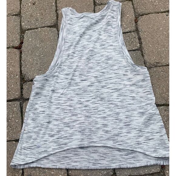 Lululemon Workout Tank Top Racerback Athletic Sleeveless White Gray Size 6 - Picture 2 of 6
